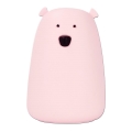 LED RGB Dečija dodirna lampica BEAR LED/0,8W/5V ružičasta + USB