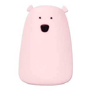 LED RGB Dečija dodirna lampica BEAR LED/0,8W/5V ružičasta + USB