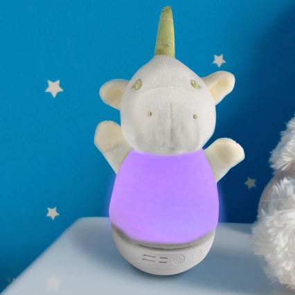 LED RGB Dečija noćna lampica sa melodijom 3xAAA/5V jednorog