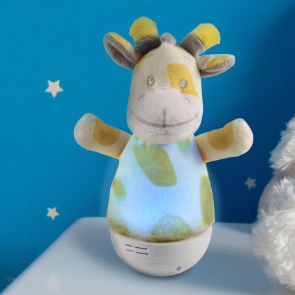 LED RGB Dečija noćna lampica sa melodijom 3xAAA/5V žirafa