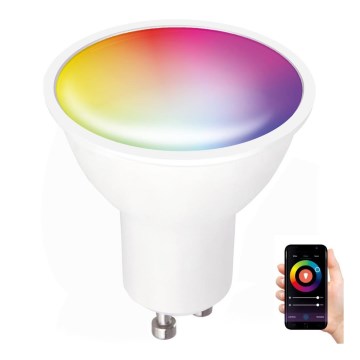 LED RGB Pametna prigušiva sijalica GU10/5W/230V 2700-6500K Wi-Fi Tuya