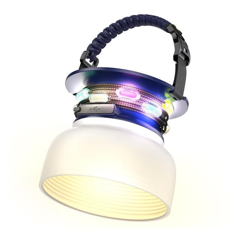 LED RGB Prenosni solarna punjiva lampa sa LED lancem LED/10W/5V 3600 mAh IP65 3600 mAh