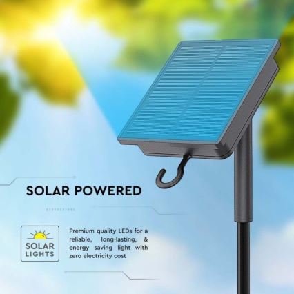 LED RGB Prigušiva solarna traka LED/1,2W/3,7V IP67 5m + Daljinski upravljač