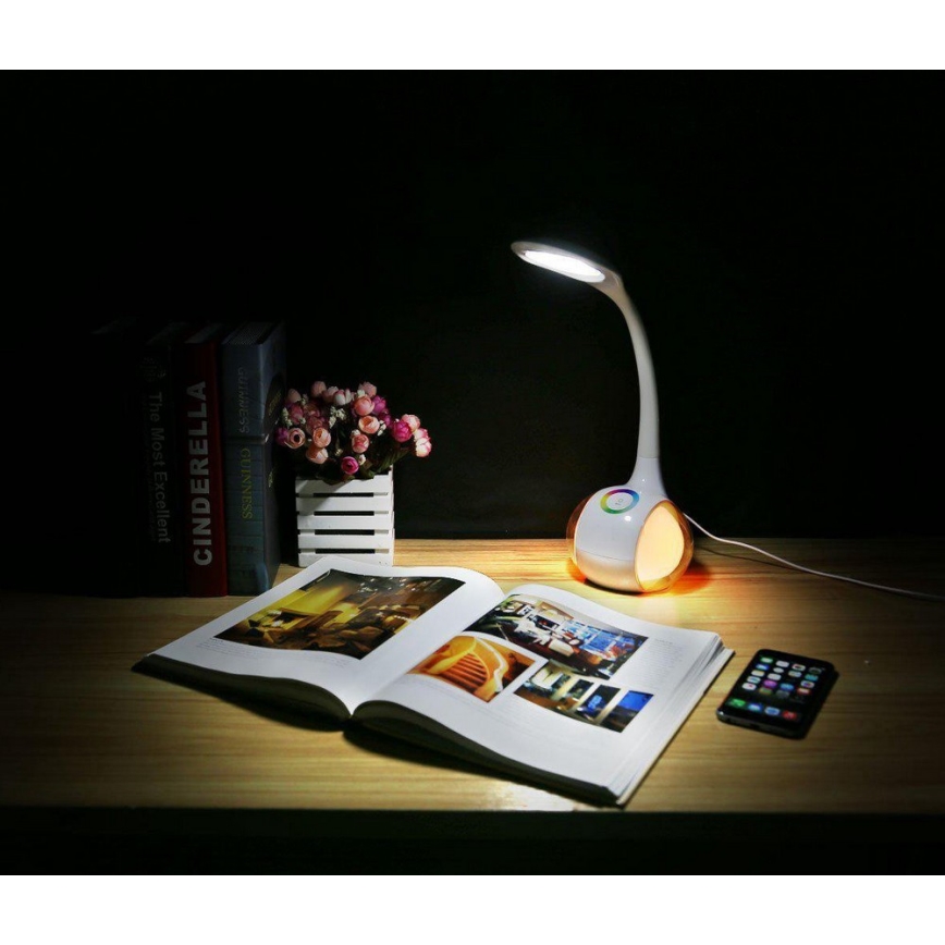 LED RGB prigušiva stona lampa LED/7W/230V bela