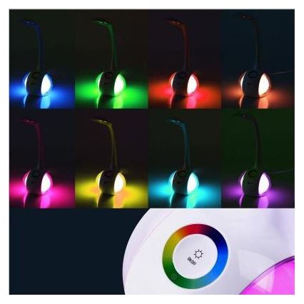 LED RGB prigušiva stona lampa LED/7W/230V bela