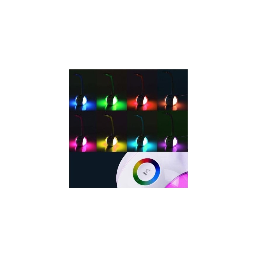 LED RGB prigušiva stona lampa LED/7W/230V bela