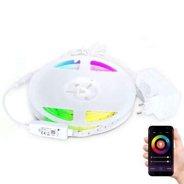 LED RGB prigušiva traka LED/24W/230V 5m 3000-6000K Wi-Fi Tuya