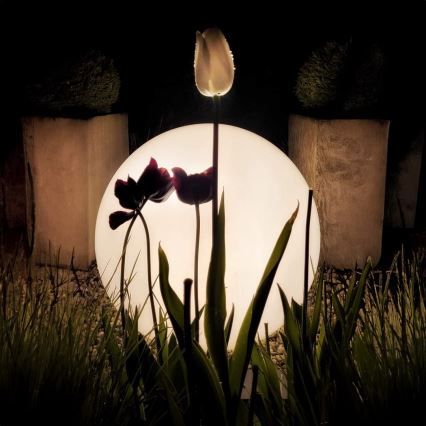 LED RGB Prigušiva vanjska lampa GLOBO 1xE27/8,5W/230V pr. 30 cm IP44 + Daljinski upravljač