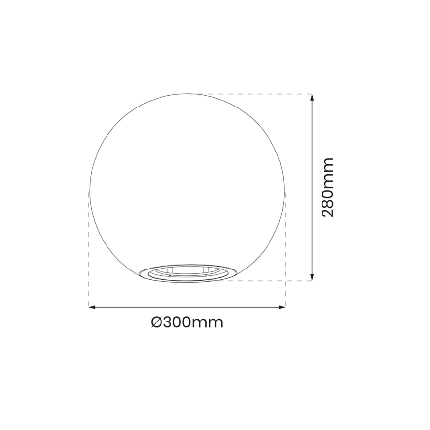 LED RGB Prigušiva vanjska lampa GLOBO 1xE27/8,5W/230V pr. 30 cm IP44 + Daljinski upravljač