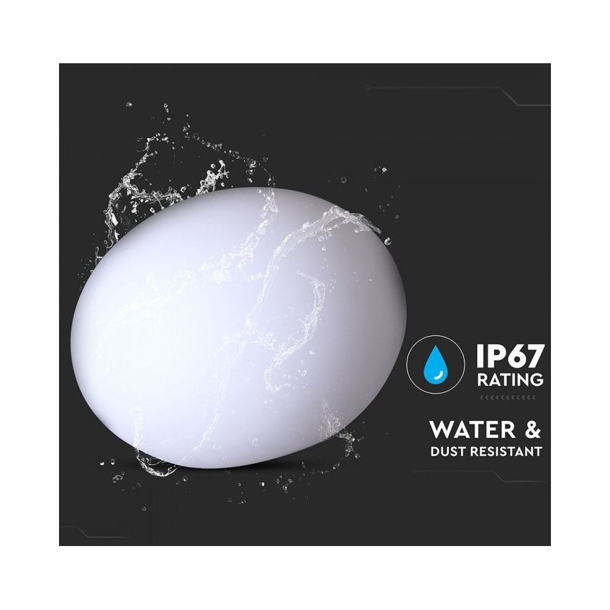 LED RGB Prigušiva vanjska lampa LED/1W/5V 1000 mAh 20cm IP67 + Daljinski upravljač