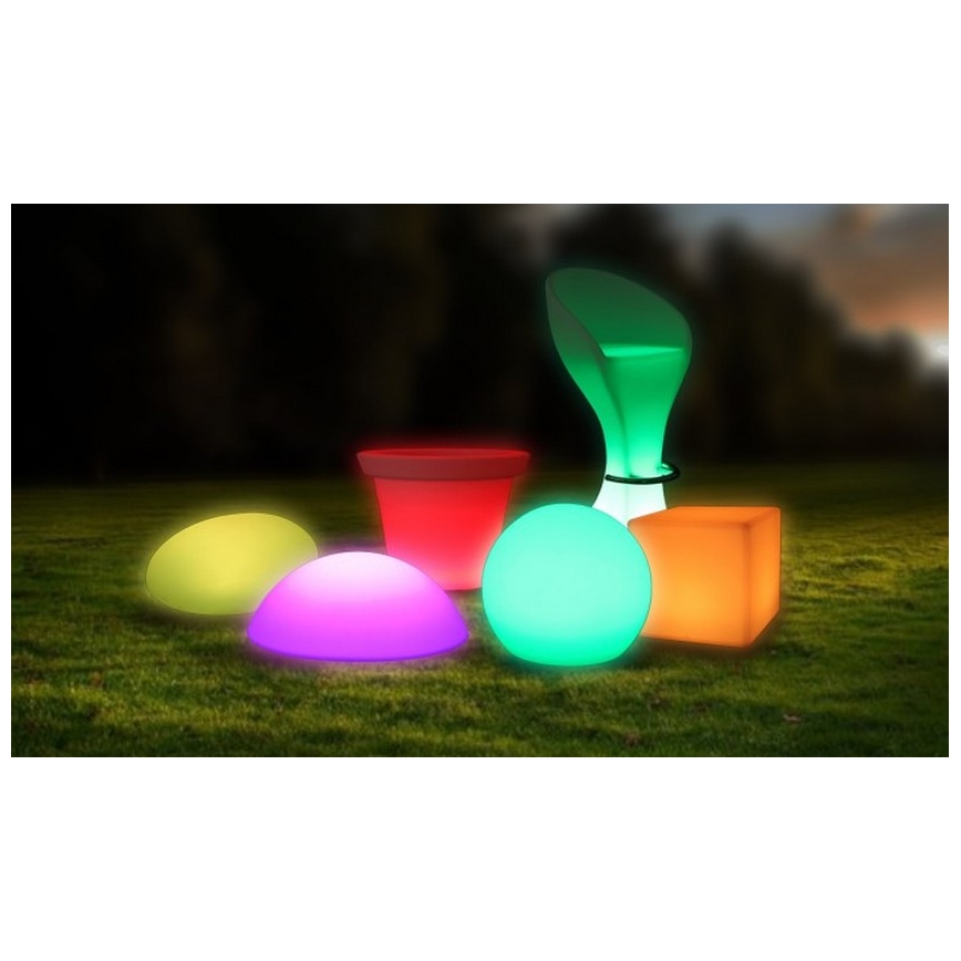 LED RGB Prigušiva vanjska lampa LED/1W/5V 1000 mAh 20cm IP67 + Daljinski upravljač