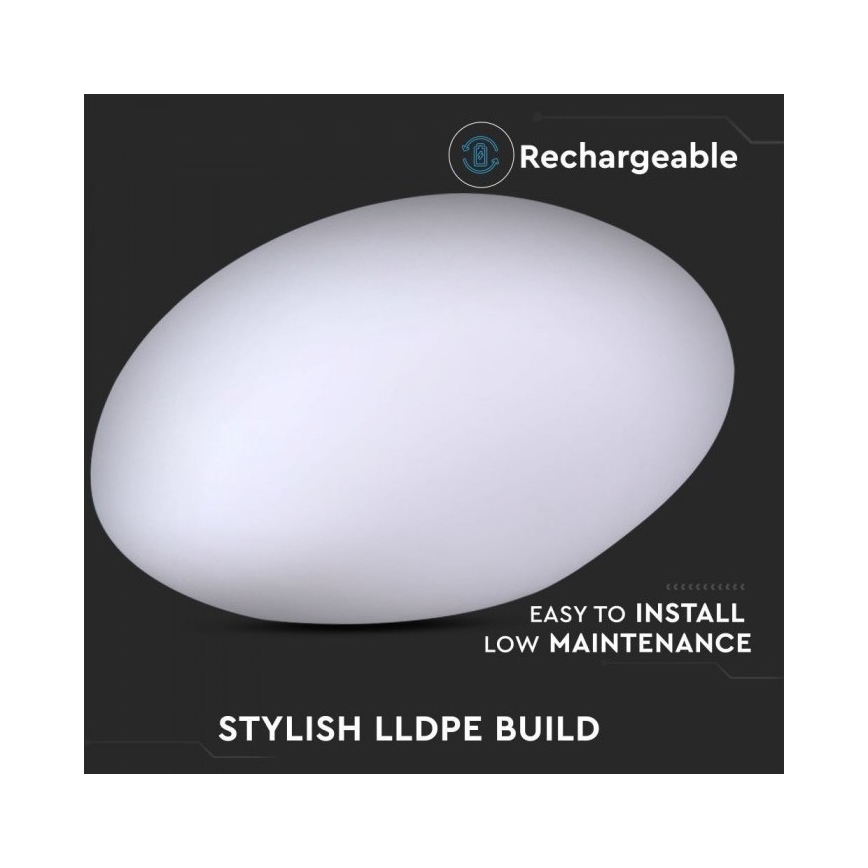 LED RGB Prigušiva vanjska lampa LED/1W/5V 28cm IP67 1000 mAh + Daljinski upravljač