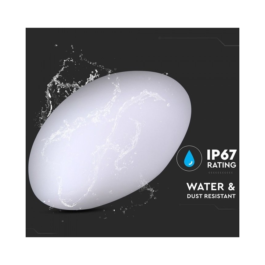 LED RGB Prigušiva vanjska lampa LED/1W/5V 28cm IP67 1000 mAh + Daljinski upravljač