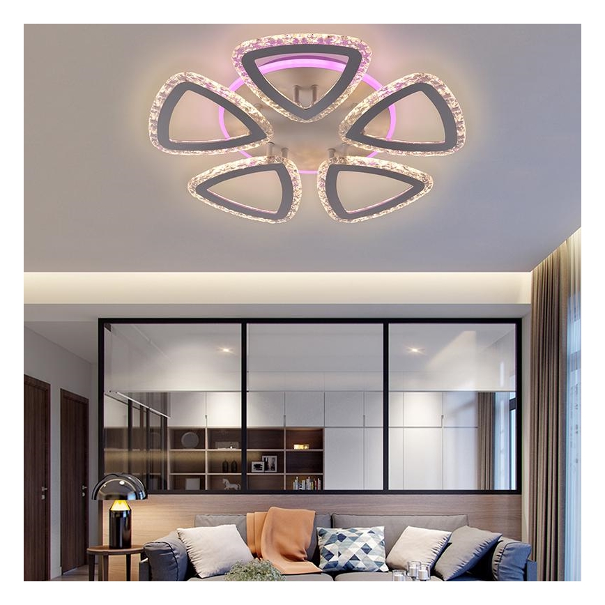 LED RGB Prigušivi nadgradni luster LED/70W/230V 3000-6500K + daljinski upravljač