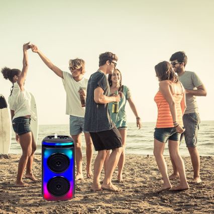 LED RGB Punjivi zvučnik sa mikrofonom 400W/2400 mAh + Daljinski upravljač