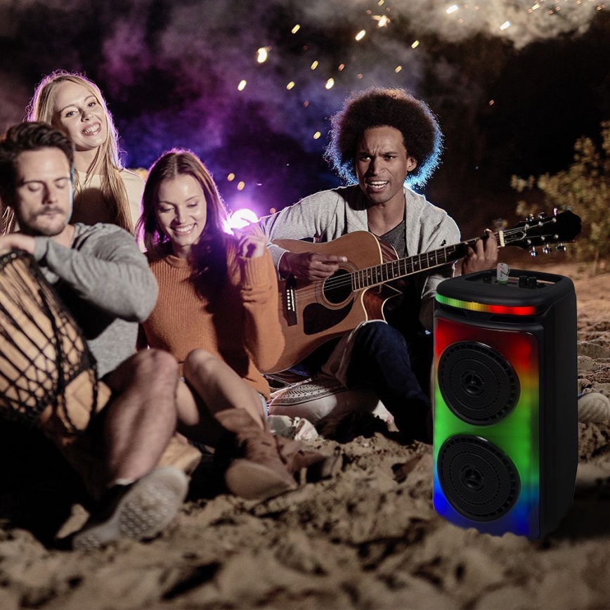 LED RGB Punjivi zvučnik sa mikrofonom 400W/2400 mAh + Daljinski upravljač