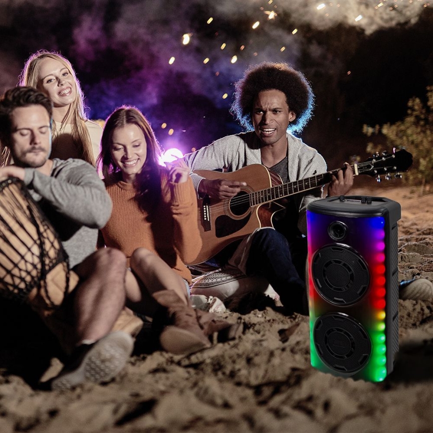 LED RGB Punjivi zvučnik sa mikrofonom 600W/2400 mAh + Daljinski upravljač