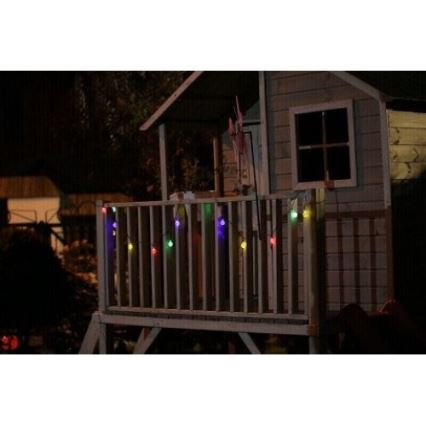 LED RGB Solarna lampa 20xLED/1xAAA/1.2V/300mAh IP44 se senzorom mraka