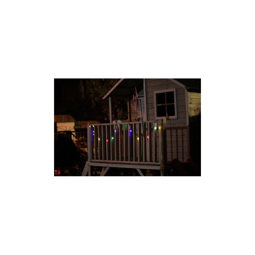 LED RGB Solarna lampa 20xLED/1xAAA/1.2V/300mAh IP44 se senzorom mraka