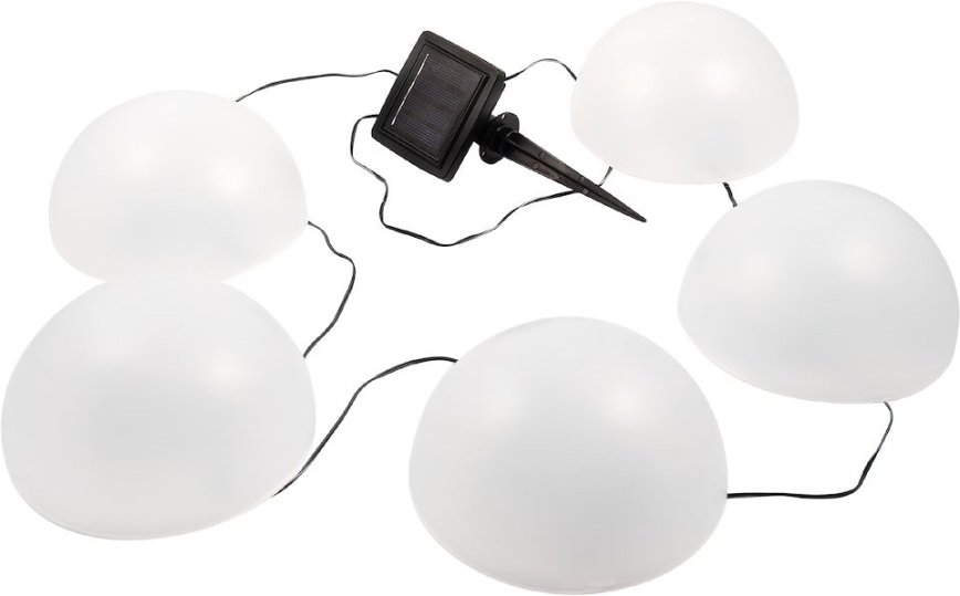 LED RGB Solarna lampa HEMI LED/0,1W/1,2V 600 mAh IP44 bela