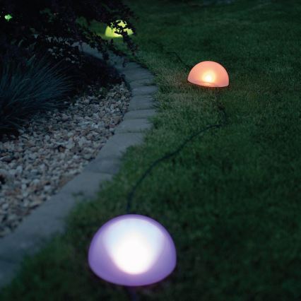 LED RGB Solarna lampa HEMI LED/0,1W/1,2V 600 mAh IP44 bela