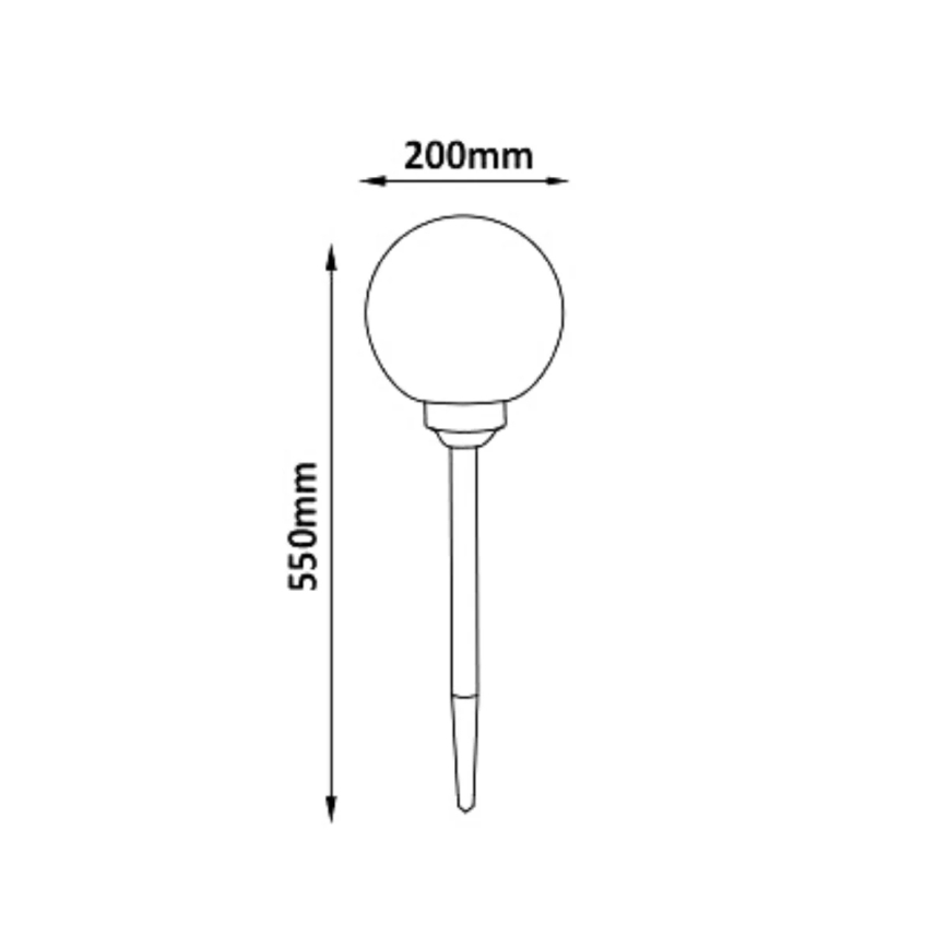 LED RGB Solarna lampa LED/0,2W/AA 1,2V/600mAh IP44