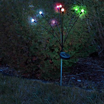 LED RGB solarna rasveta FIORINI 8xLED/1,2V 600mAh IP44 crno