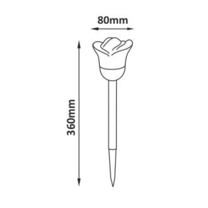 LED RGB solarna rasveta ROSE LED/1,2V IP44