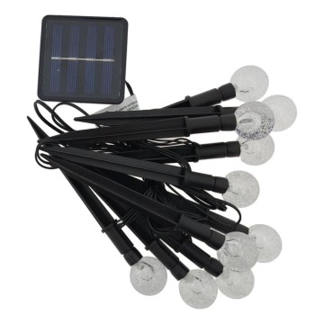 LED RGB solarna svetiljka 10xLED/1,2V 300 mAh IP44 crna