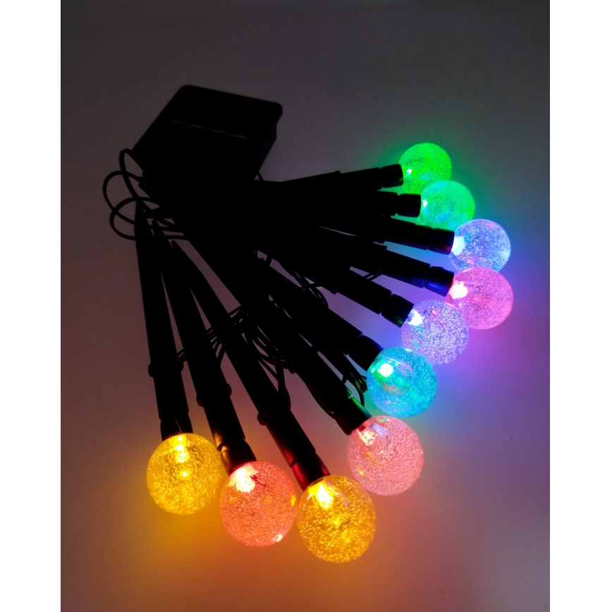LED RGB solarna svetiljka 10xLED/1,2V 300 mAh IP44 crna