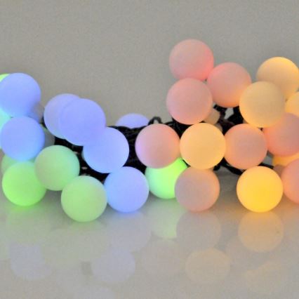 LED RGB Solarni lancem PARTY 30xLED/1,2V 3,9 m IP44