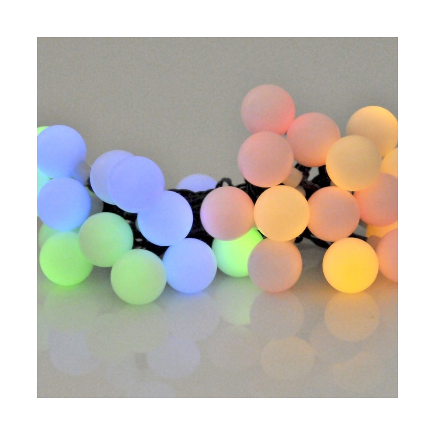 LED RGB Solarni lancem PARTY 30xLED/1,2V 3,9 m IP44
