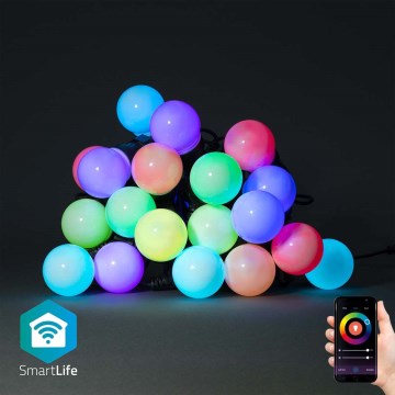 LED RGB spoljašnja dekorativna girlanda 20xLED/8 funkcija 13m IP65 Wi-Fi Tuya