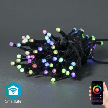 LED RGB spoljna božićna svetleća girlanda 42xLED/8 funkcija 8m IP65 Wi-Fi Tuya