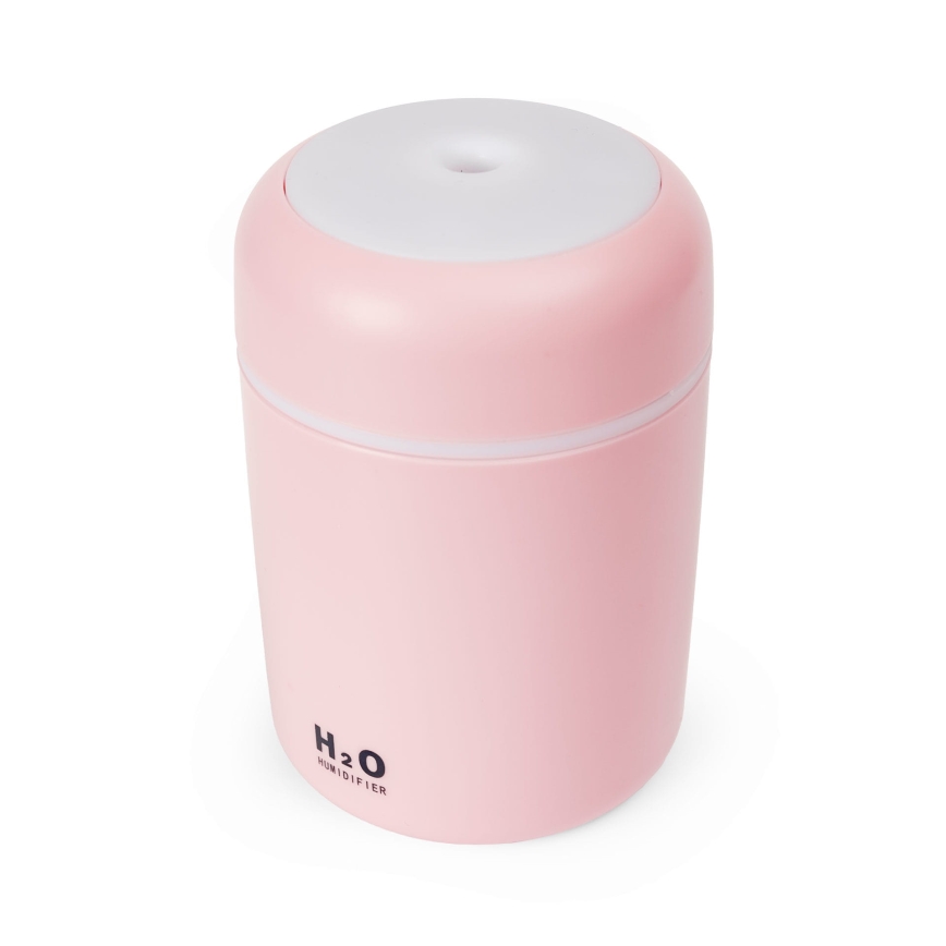 LED RGB Ultrazvučni aroma difuzor i ovlaživač vazduha LED/2W 300ml roze