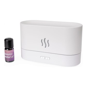 LED RGB Ultrazvučni aroma difuzor i ovlaživač vazduha sa pozadinskim osvetljenjem 180ml bela