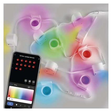 LED RGBIC+CCT Dekorativni lanac sa reflektorima GoSmart 12xLED/7W/230V 255 cm Wi-Fi Tuya
