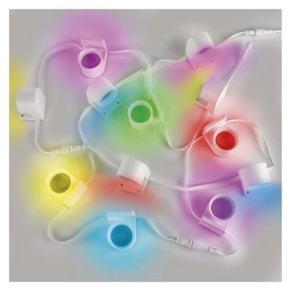 LED RGBIC+CCT Dekorativni lanac sa reflektorima GoSmart 12xLED/7W/230V 255 cm Wi-Fi Tuya