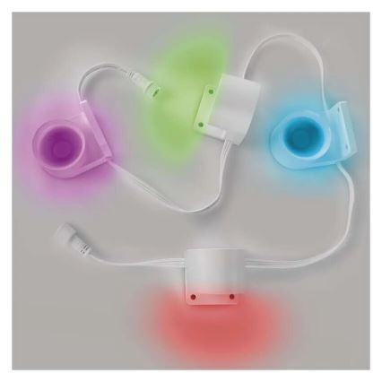 LED RGBIC+CCT Dekorativni lanac sa reflektorima GoSmart - proširenje 4xLED/7W/230V 85 cm Wi-Fi Tuya