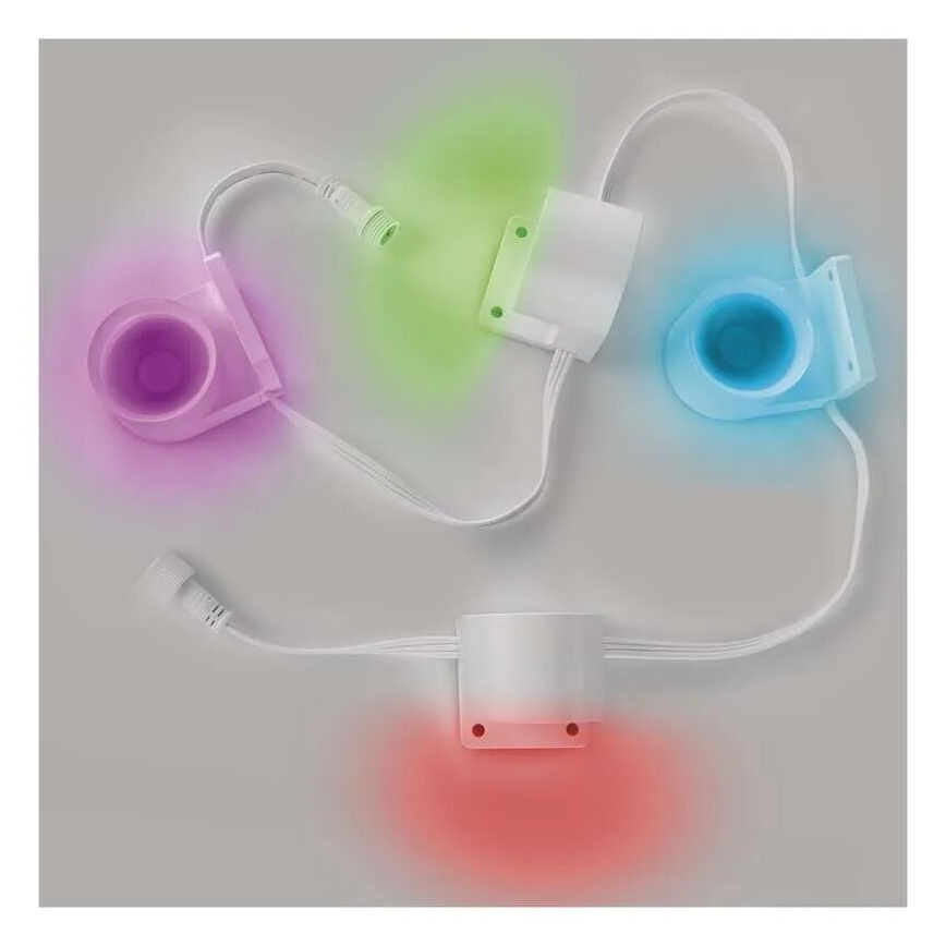 LED RGBIC+CCT Dekorativni lanac sa reflektorima GoSmart - proširenje 4xLED/7W/230V 85 cm Wi-Fi Tuya