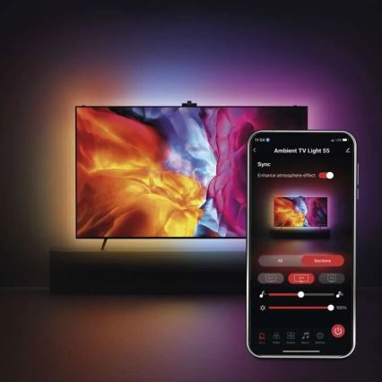 LED RGBIC Prigušiva traka za TV GoSmart LED/24W/230V 55“