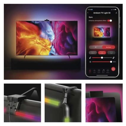LED RGBIC Prigušiva traka za TV GoSmart LED/24W/230V 55“