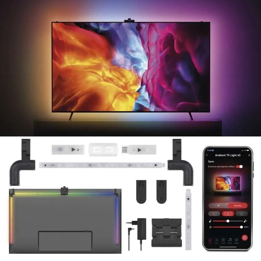 LED RGBIC Traka za TV GoSmart LED/24W/230V 65“