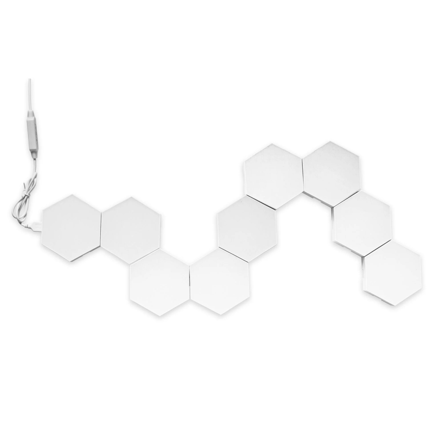 Set 9x LED RGBW Prigušiva zidna dekorativna lampa MAYA LED/1W/230V + Daljinski upravljač