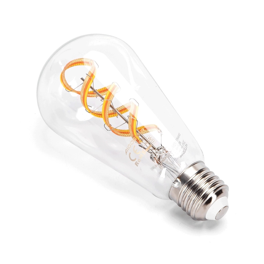 LED RGBW Prigušiva sijalica FILAMENT ST64 E27/4,9W/230V 2700-6500K Wi-Fi - Aigostar