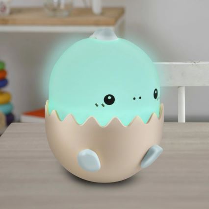 LED RGBW Prigušiva dečija dodirna lampa BABY DINO LED/0,75W/5V USB 1200mAh plava