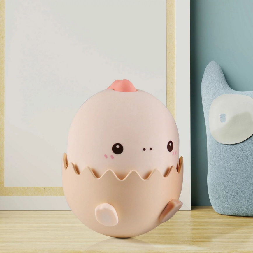 LED RGBW Prigušiva dečija dodirna lampa BABY DINO LED/0,75W/5V USB 1200 mAh roze
