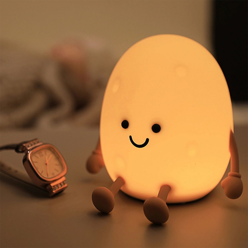 LED RGBW Prigušiva dečija dodirna lampa POTATO LED/2W/5V USB 1200 mAh krompir