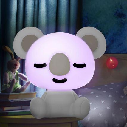 LED RGBW Prigušiva dečija noćna lampica LED/2,5W/230V koala bela