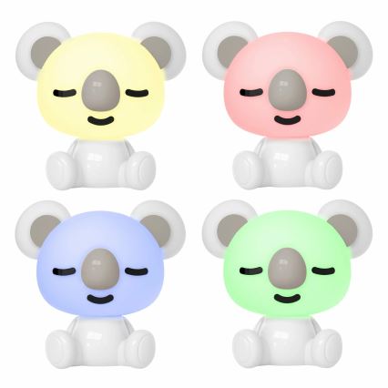 LED RGBW Prigušiva dečija noćna lampica LED/2,5W/230V koala bela